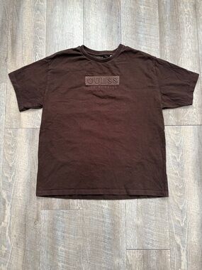 GUESS Men's Dark Brown T-Shirt